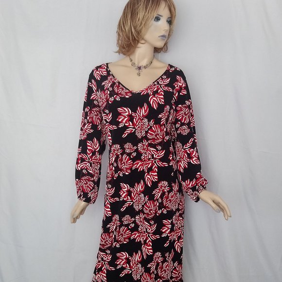 Nwt GLAMOUR 3D Flower Embossed Print Dress Sz 22W - Picture 1 of 9